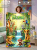 Custom Designed Name Blanket For Bed Sofa And Outdoor, Personalized Text Printed Bedding Blanket For Family Pet And Couple, Soft Personalized Throw, Memory Keepsakes